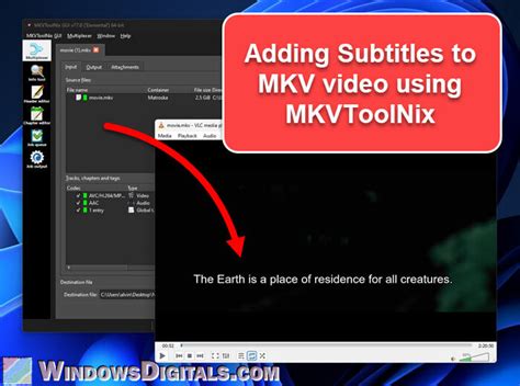 add subtitles to video mkvtoolnix